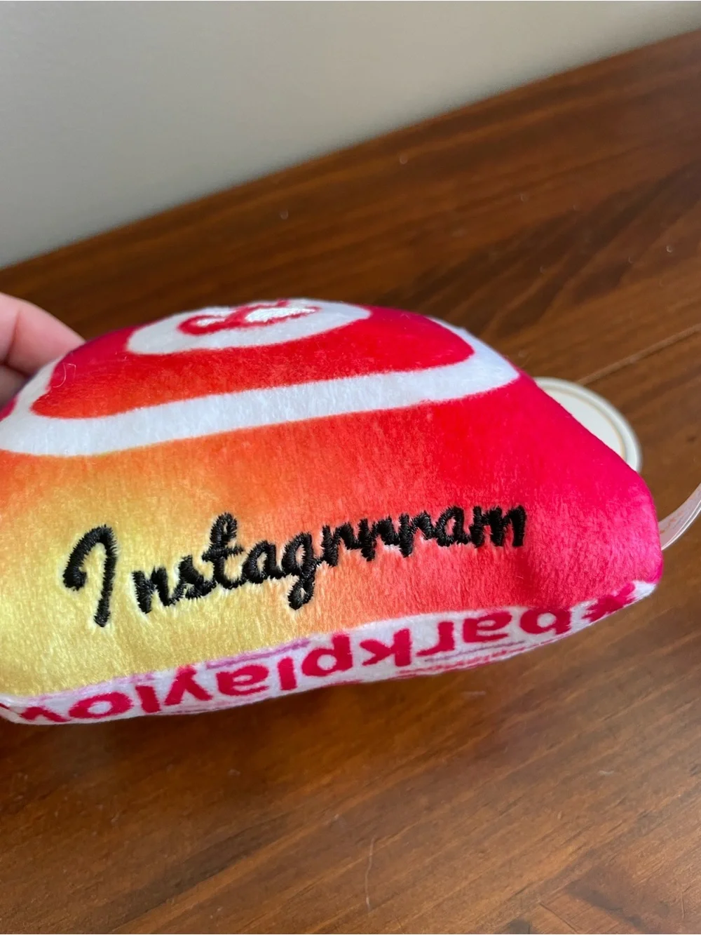 Plush Paw Instagram Icon Gradient Dog Toy - Pink, Purple & Blue